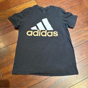 Adidas Shirt Men's Medium Black Short Sleeve Logo